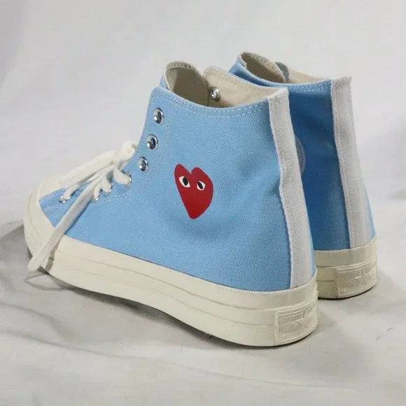 RARE Comme des Garçons PLAY x Chuck 70 High Bright Blue NEW Sz 10.5 US Men - Picture 10 of 15